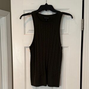 Banana Republic Dark Green Cable Knit Sweater Vest